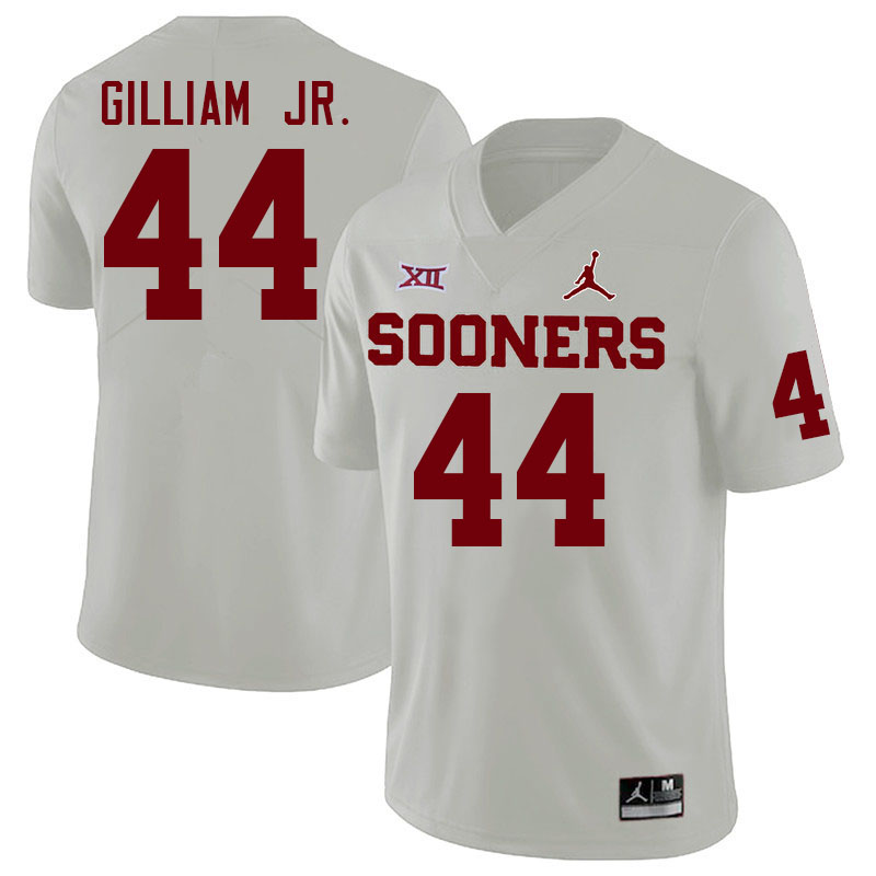 Men #44 Kelvin Gilliam Jr. Oklahoma Sooners College Football Jerseys Stitched-White - Click Image to Close